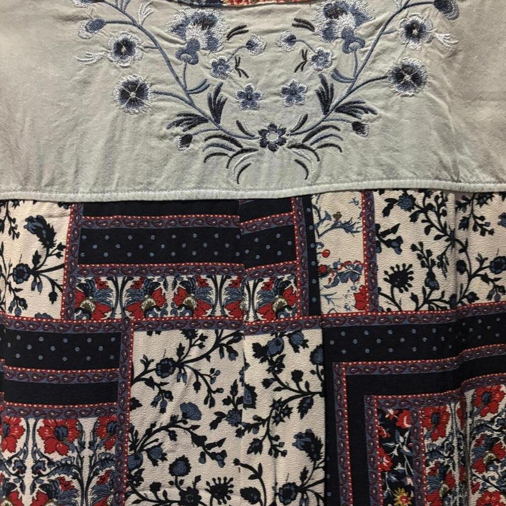 John Mark Garden Cottage Patchwork Embroidered La… - image 4